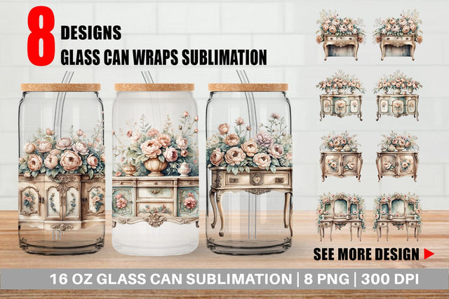Glass Can Wrap Carved Furniture Sublimation artnoy 