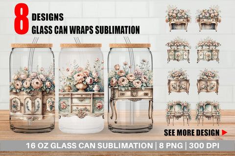 Glass Can Wrap Carved Furniture Sublimation artnoy 