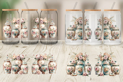 Glass Can Wrap Ceramic Cookie Jar Sublimation artnoy 