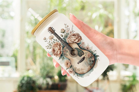 Glass Can Wrap Classic Guitar Sublimation artnoy 