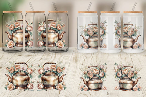 Glass Can Wrap Copper Kettle Sublimation artnoy 