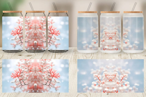 Glass Can Wrap Coral Charm Sublimation artnoy 