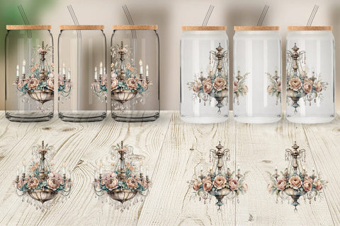 Glass Can Wrap Crystal Chandelier Sublimation artnoy 