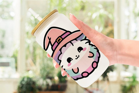 Glass Can Wrap Cute Witches Sublimation artnoy 