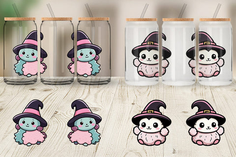 Glass Can Wrap Cute Witches Sublimation artnoy 