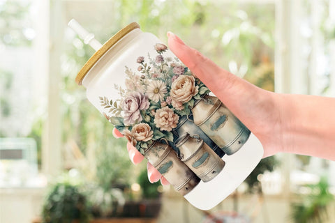 Glass Can Wrap Decorative Milk Can Sublimation artnoy 