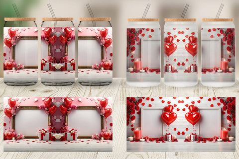 Glass Can Wrap Frame Valentine Sublimation artnoy 