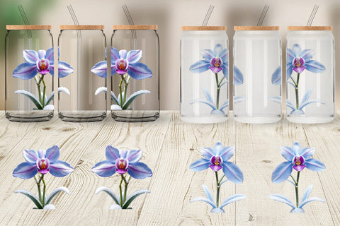 Glass Can Wrap Frosted Orchid Sublimation artnoy 