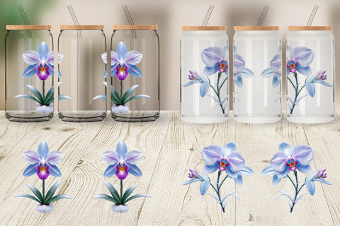 Glass Can Wrap Frosted Orchid Sublimation artnoy 