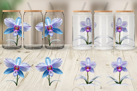 Glass Can Wrap Frosted Orchid Sublimation artnoy 