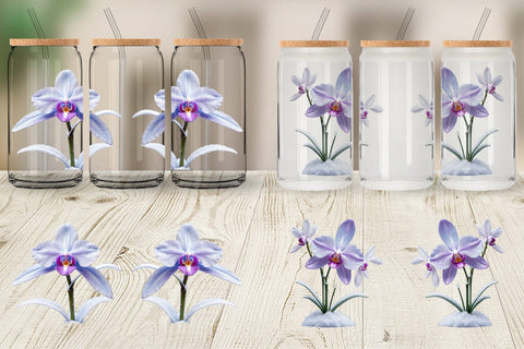 Glass Can Wrap Frosted Orchid Sublimation artnoy 