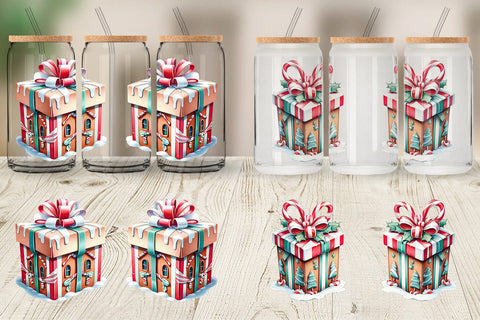 Glass Can Wrap Gift Box Sublimation artnoy 