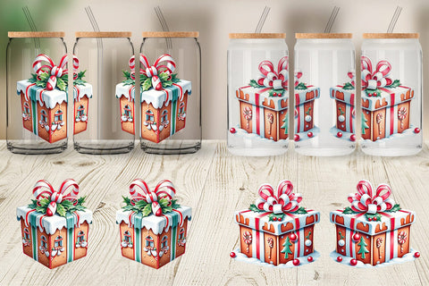 Glass Can Wrap Gift Box Sublimation artnoy 