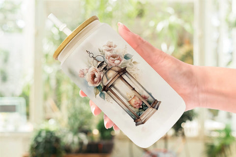 Glass Can Wrap Glass Lantern Sublimation artnoy 