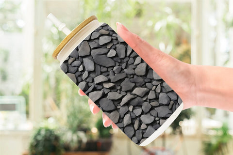 Glass Can Wrap Gravel Texture Sublimation artnoy 