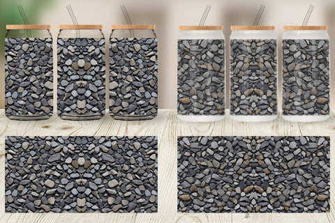 Glass Can Wrap Gravel Texture Sublimation artnoy 