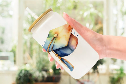 Glass Can Wrap Hat Graduation Sublimation artnoy 
