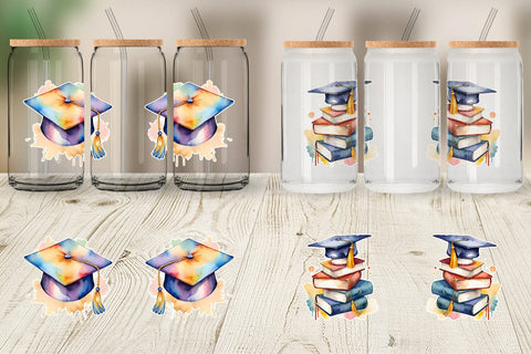 Glass Can Wrap Hat Graduation Sublimation artnoy 