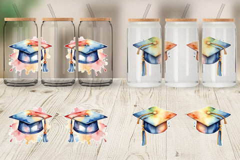 Glass Can Wrap Hat Graduation Sublimation artnoy 