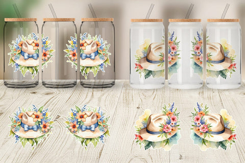 Glass Can Wrap Hat Summer Sublimation artnoy 