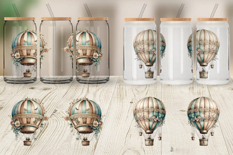 Glass Can Wrap Hot Air Balloon Sublimation artnoy 