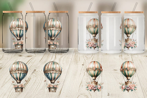 Glass Can Wrap Hot Air Balloon Sublimation artnoy 
