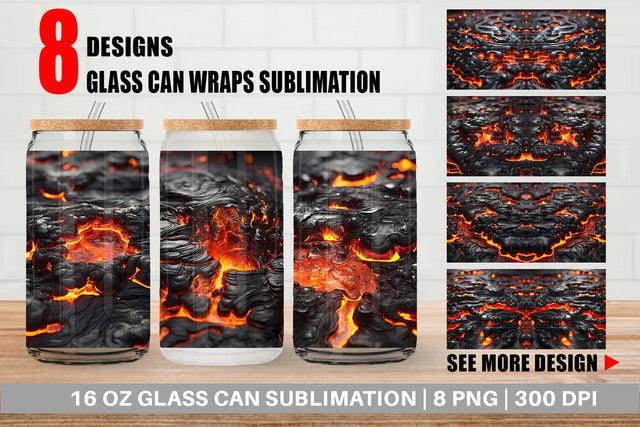 Glass Can Wrap Molten Lava Sublimation artnoy 