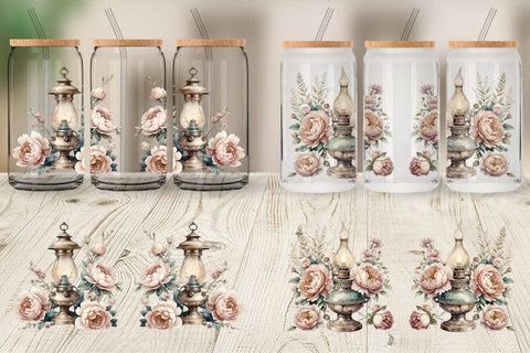 Glass Can Wrap Oil Lamp Sublimation artnoy 