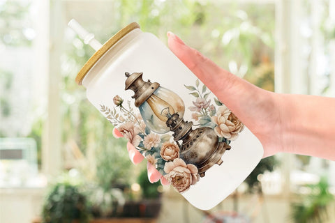 Glass Can Wrap Oil Lamp Sublimation artnoy 