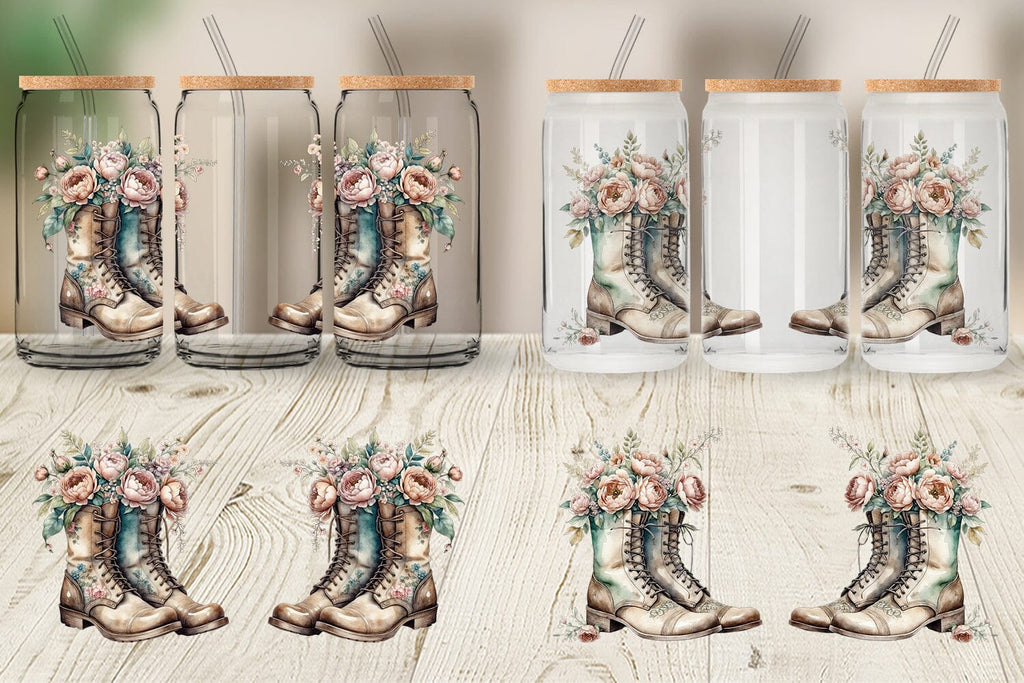 Glass Can Wrap Old Boots - So Fontsy