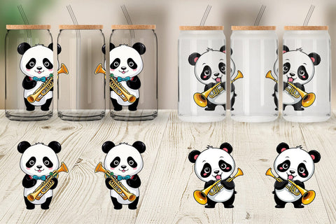 Glass Can Wrap Panda New Year Sublimation artnoy 