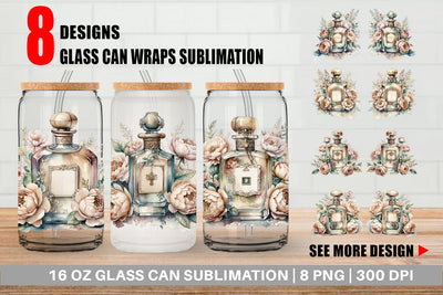 Glass Can Wrap Perfume Bottle Sublimation artnoy 