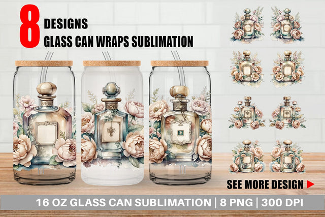 Glass Can Wrap Perfume Bottle Sublimation artnoy 