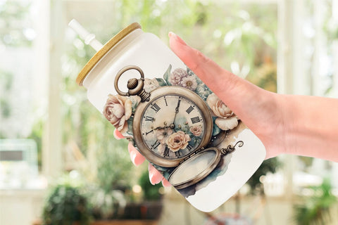 Glass Can Wrap Pocket Watch Sublimation artnoy 