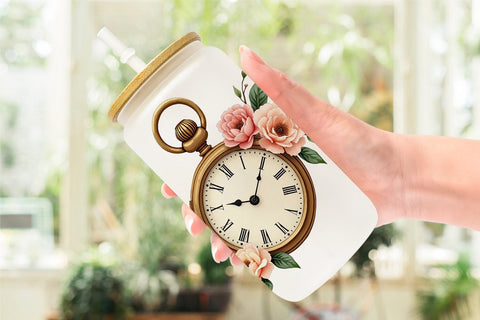 Glass Can Wrap Pocket Watch Sublimation artnoy 