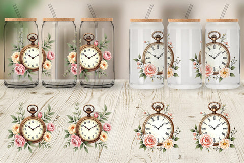 Glass Can Wrap Pocket Watch Sublimation artnoy 