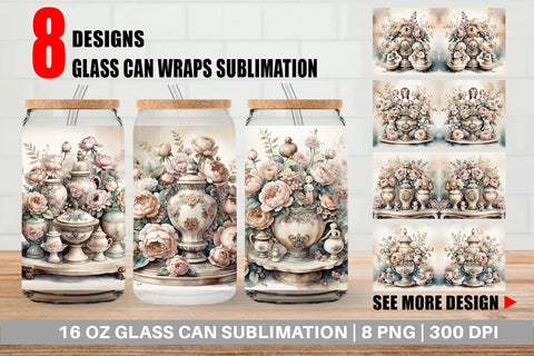 Glass Can Wrap Porcelain Figurine Sublimation artnoy 
