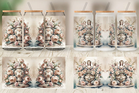 Glass Can Wrap Porcelain Figurine Sublimation artnoy 