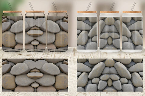 Glass Can Wrap Rocks Background Sublimation artnoy 