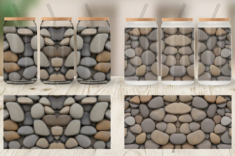 Glass Can Wrap Rocks Background Sublimation artnoy 