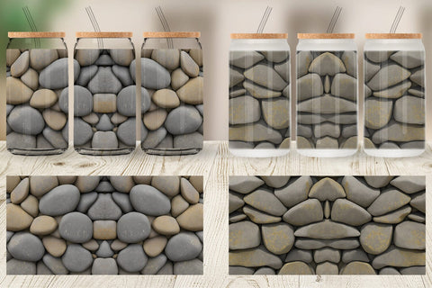 Glass Can Wrap Rocks Background Sublimation artnoy 