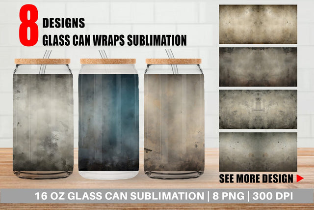 Glass Can Wrap Rough Dirty Grunge Texture Sublimation artnoy 