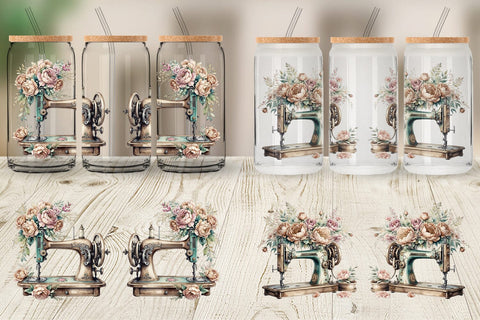 Glass Can Wrap Sewing Machine Sublimation artnoy 