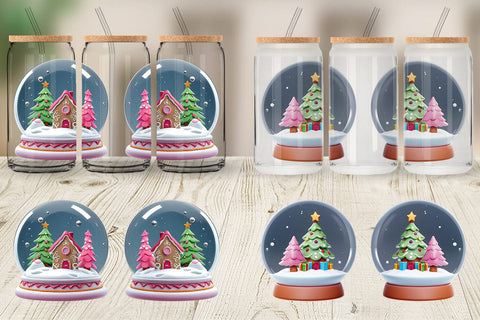 Glass Can Wrap Snow Globe Sublimation artnoy 