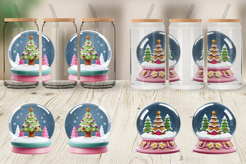 Glass Can Wrap Snow Globe Sublimation artnoy 