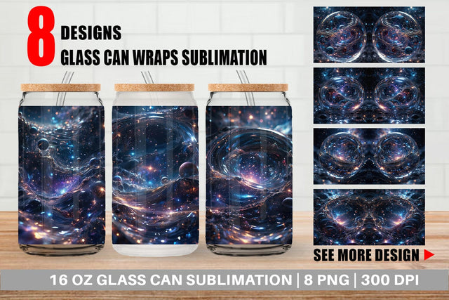 Glass Can Wrap Space Galaxy Infinite Sublimation artnoy 