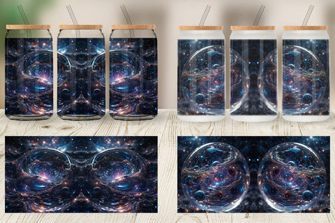 Glass Can Wrap Space Galaxy Infinite Sublimation artnoy 