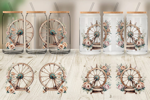 Glass Can Wrap Spinning Wheel Sublimation artnoy 