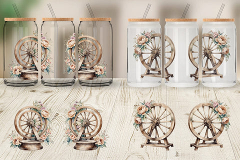 Glass Can Wrap Spinning Wheel Sublimation artnoy 