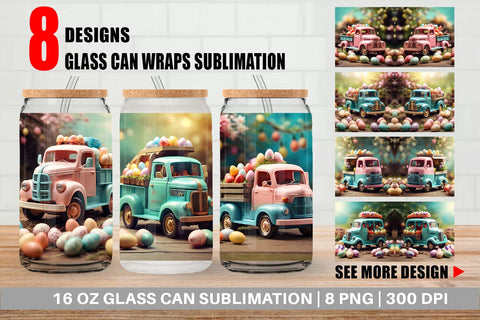 Glass Can Wrap Truck Carrying Eggs Sublimation artnoy 